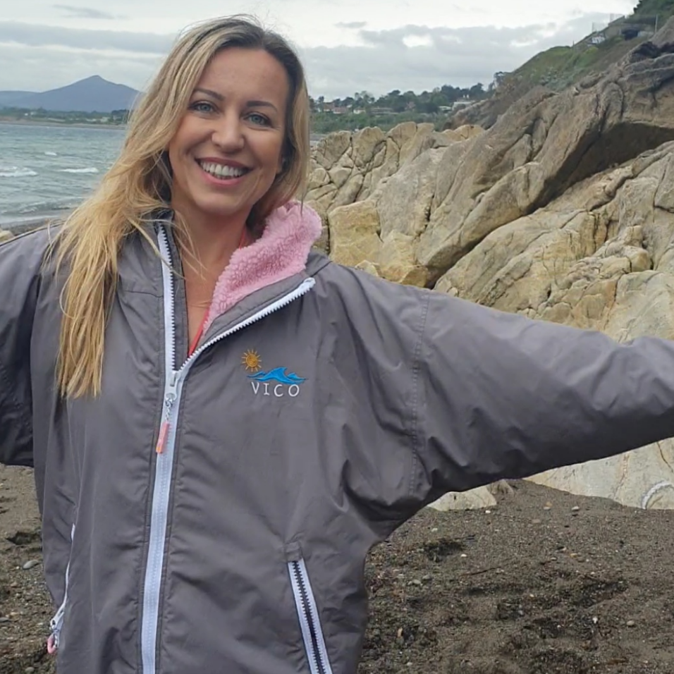 Vico Changing Robe - Grey & Pink Ship