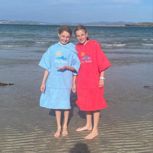 Children's Microfiber Poncho Towel Robes